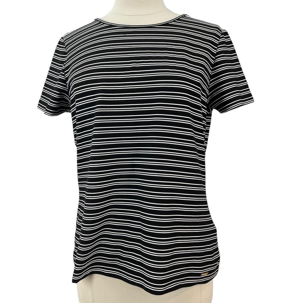 CALVIN KLEIN Striped Short Sleeve Shirt SZ LG